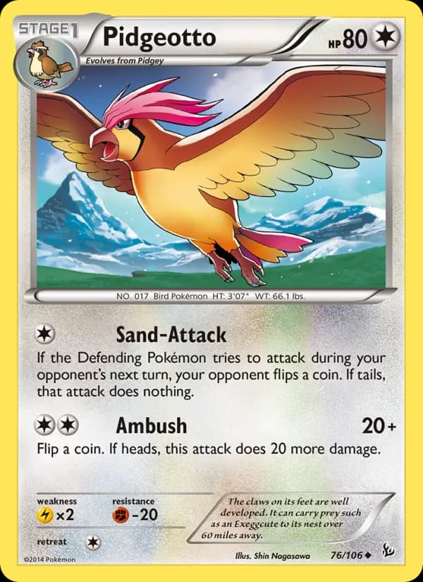 Pidgeotto 76/106, Flashfire