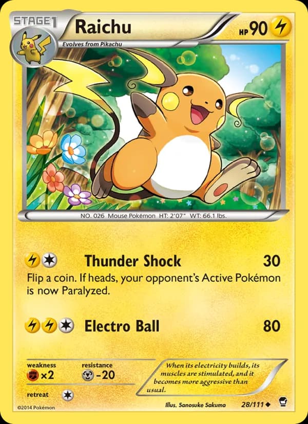 Raichu 28/111, Furious Fists