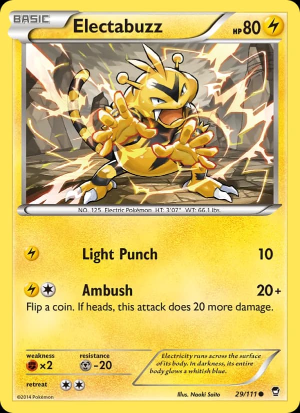 Electabuzz 29/111, Furious Fists