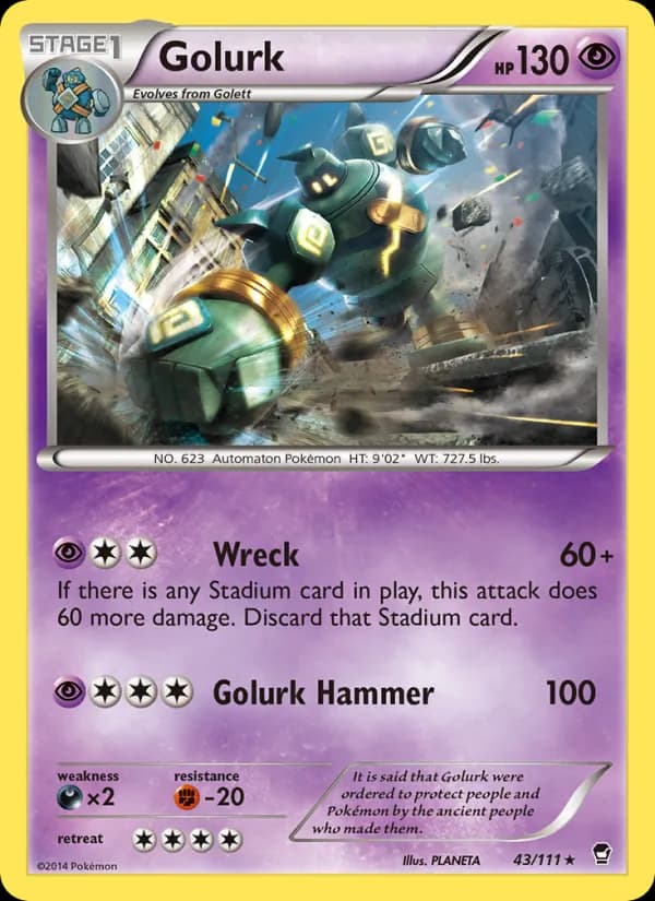 Golurk 43/111, Furious Fists
