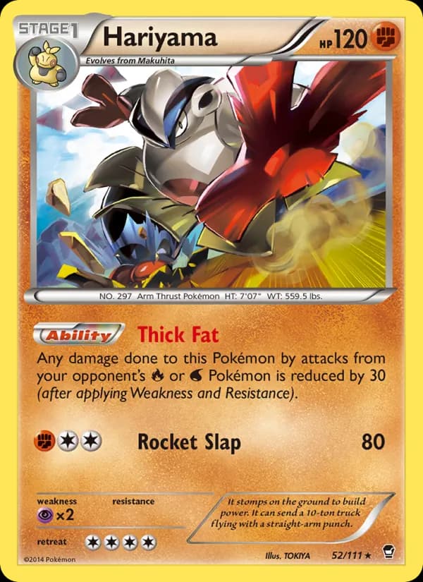 Hariyama 52/111, Furious Fists