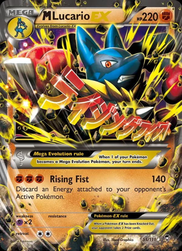 M Lucario EX 55/111, Furious Fists