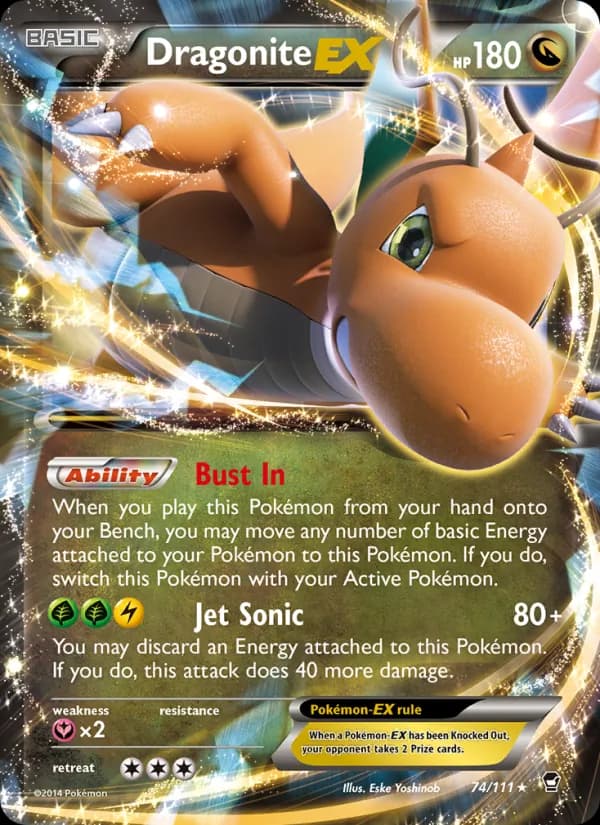 Dragonite EX 74/111, Furious Fists