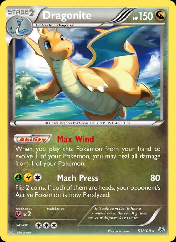 Dragonite 51/108, Roaring Skies