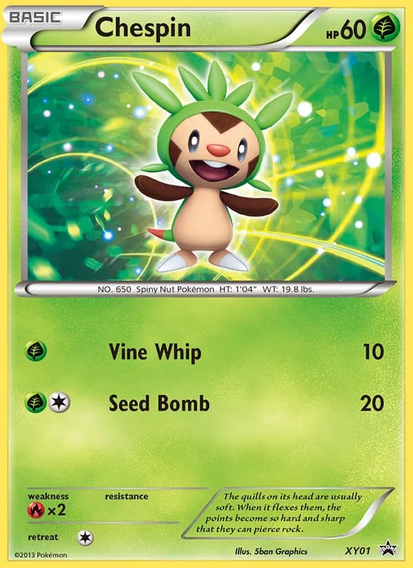 Chespin XY01/211, XY Black Star Promos