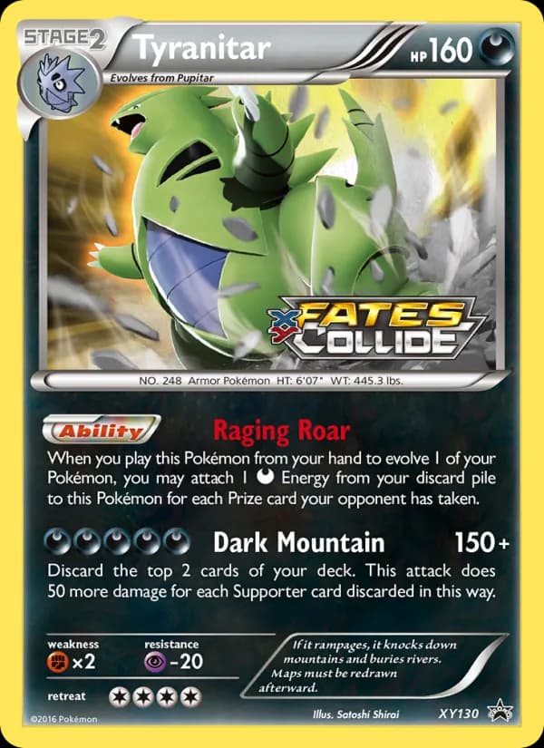 Tyranitar XY130/211, XY Black Star Promos
