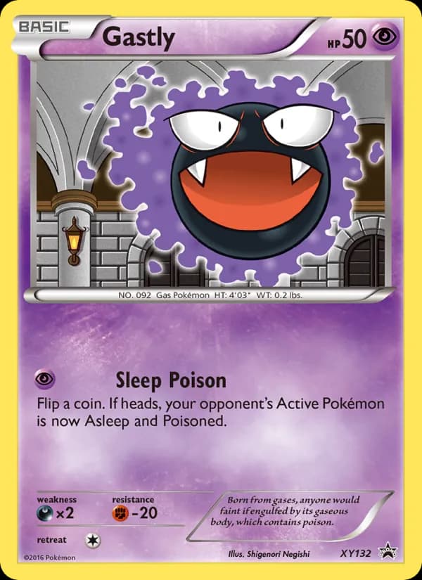 Gastly XY132/211, XY Black Star Promos