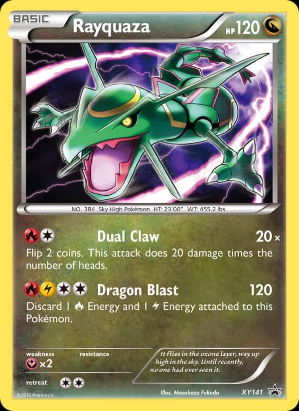 Rayquaza XY141/211, XY Black Star Promos