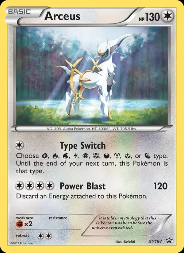 Arceus XY197/211, XY Black Star Promos