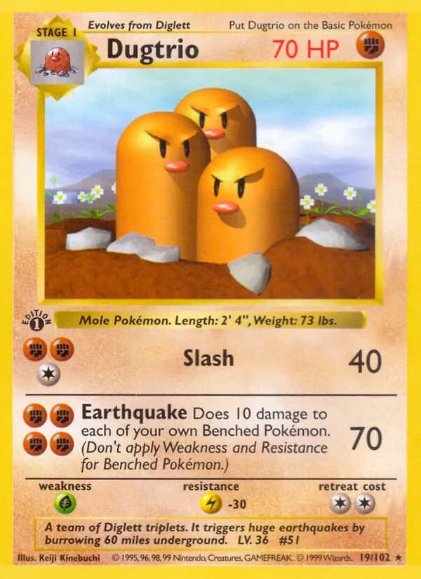 Dugtrio 19/102, Base Set