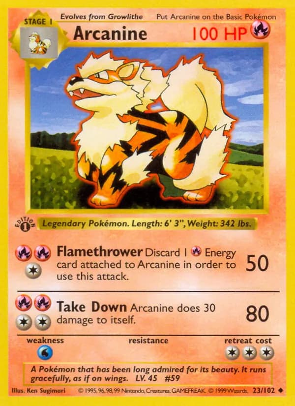 Arcanine 23/102, Base Set