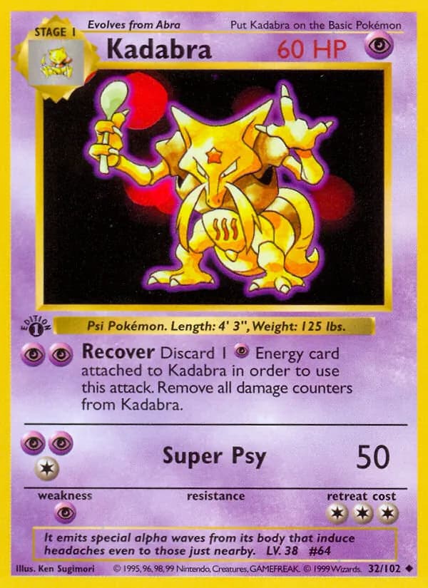 Kadabra 32/102, Base Set