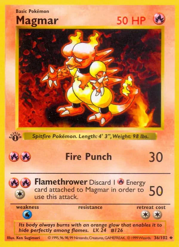 Magmar 36/102, Base Set