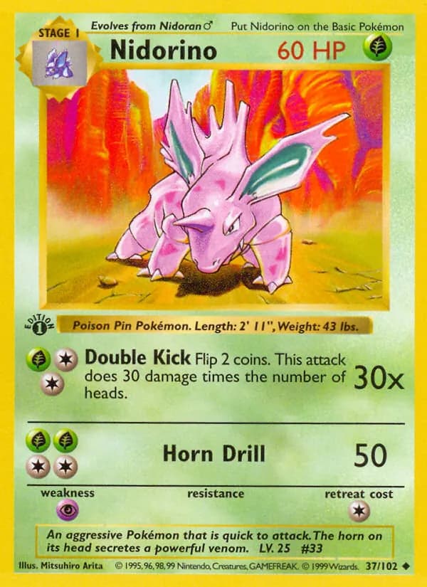 Nidorino 37/102, Base Set
