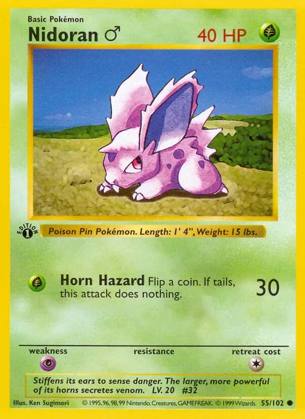 Nidoran♂ 55/102, Base Set