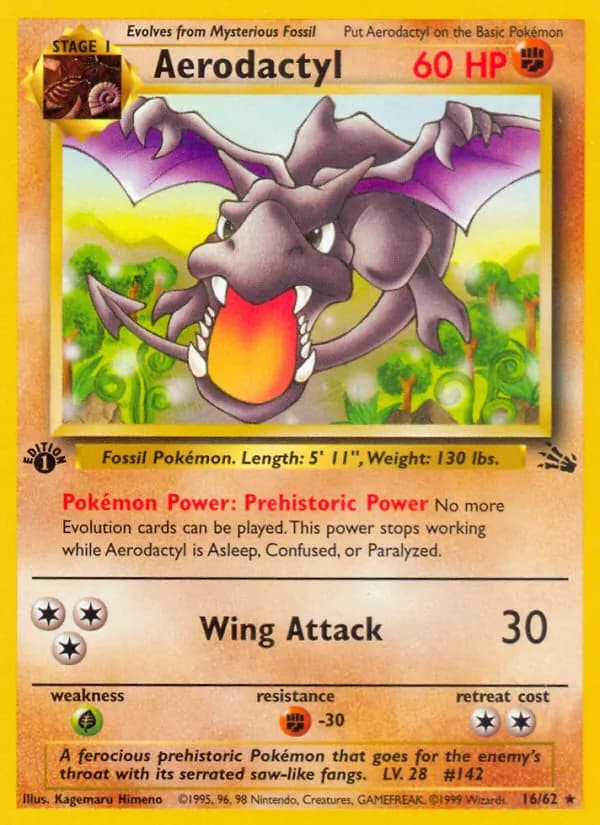 Aerodactyl 16/62, Fossil