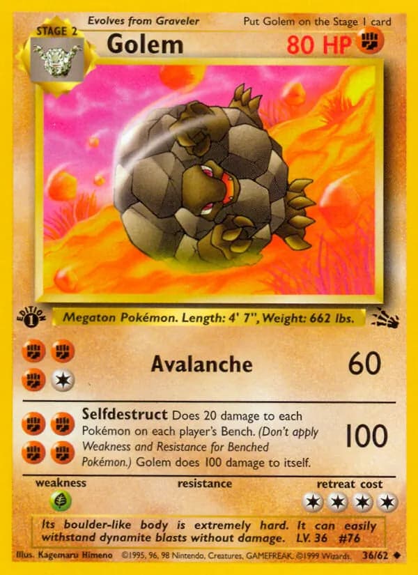 Golem 36/62, Fossil