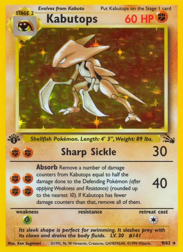 Kabutops 9/62, Fossil