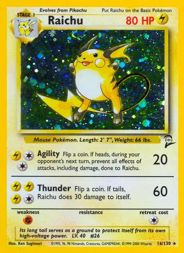 Raichu 16/130, Base Set 2