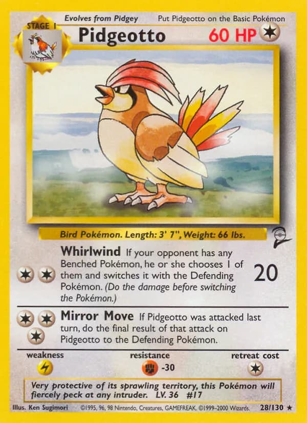 Pidgeotto 28/130, Base Set 2