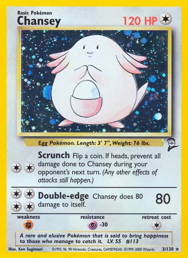 Chansey 3/130, Base Set 2