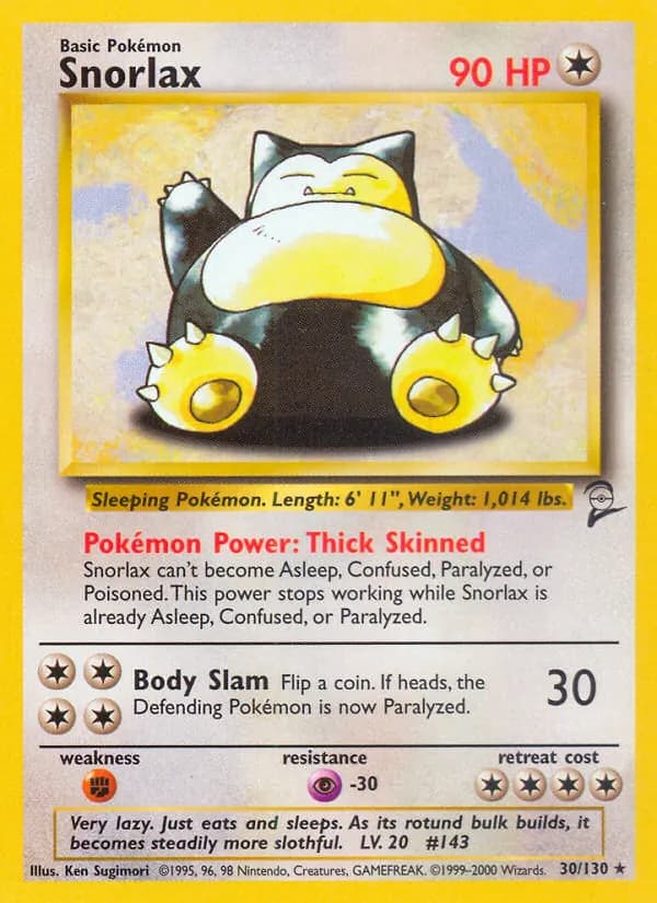 Snorlax 30/130, Base Set 2