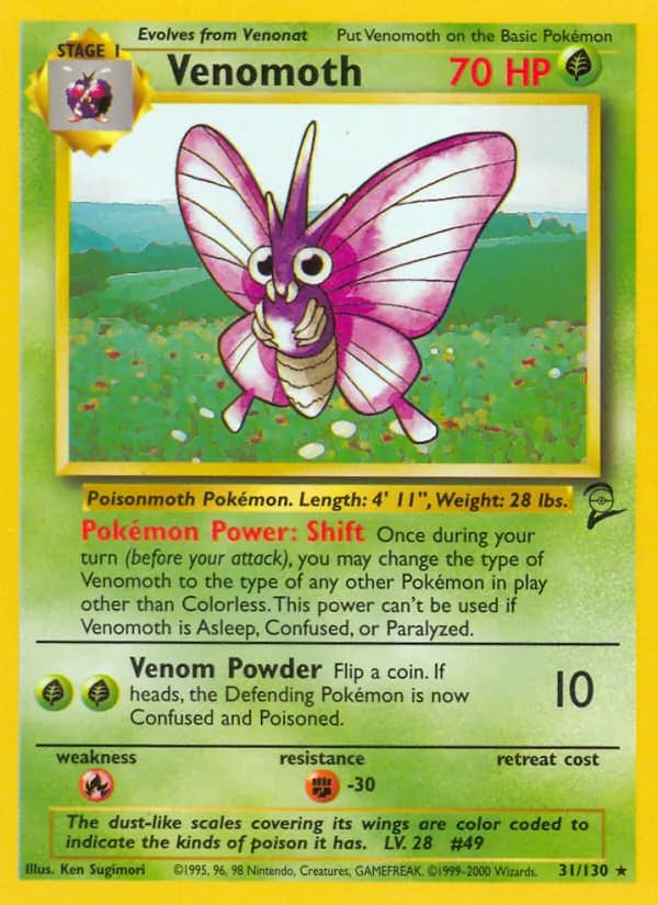 Venomoth 31/130, Base Set 2