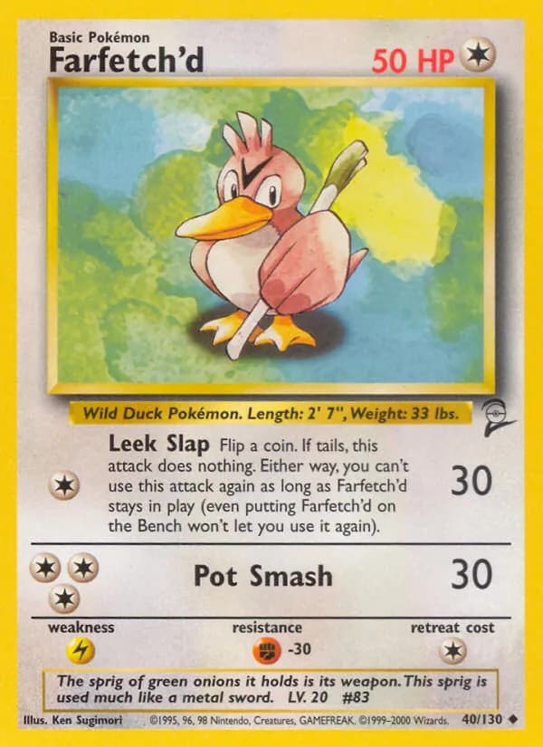 Farfetch'd 40/130, Base Set 2