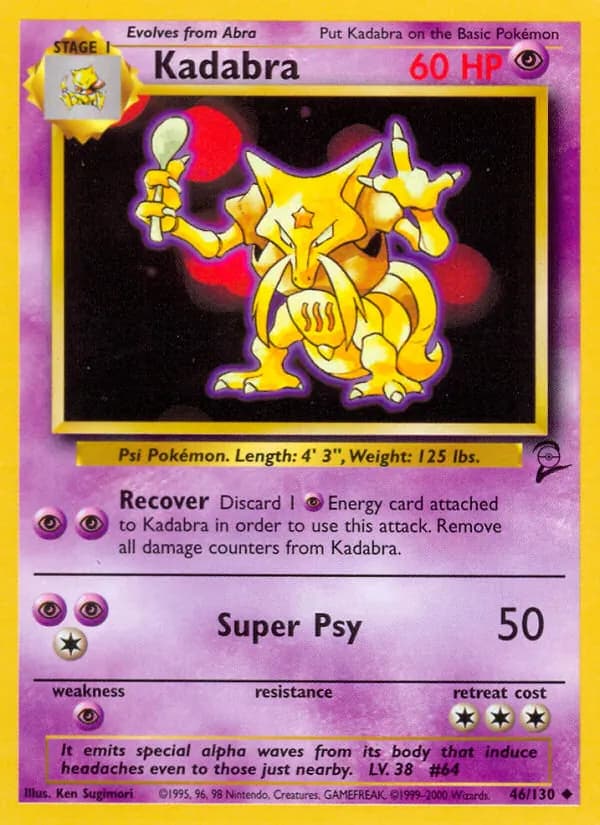 Kadabra 46/130, Base Set 2