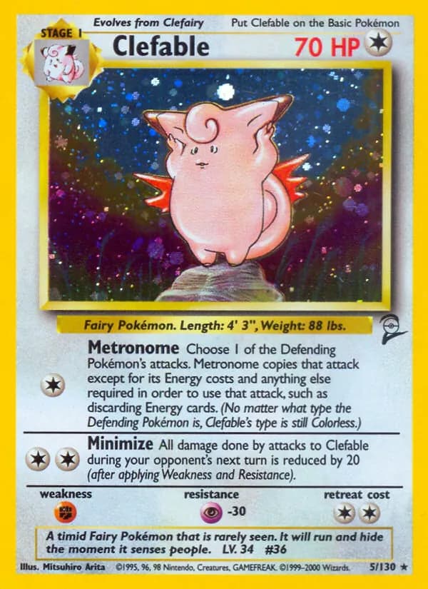 Clefable 5/130, Base Set 2