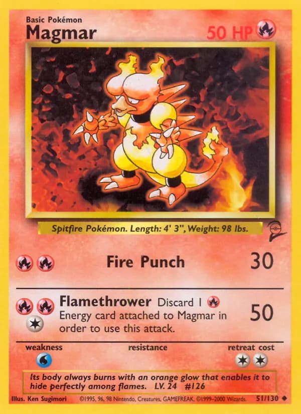 Magmar 51/130, Base Set 2