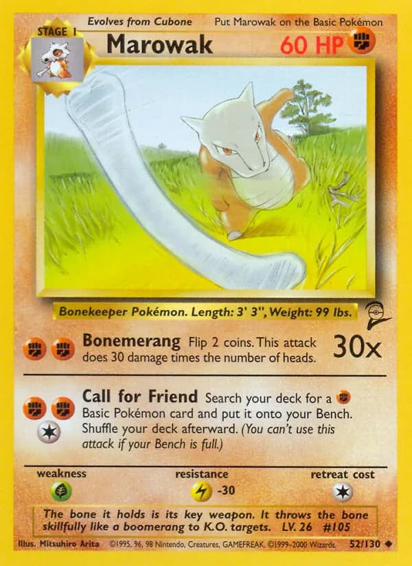 Marowak 52/130, Base Set 2