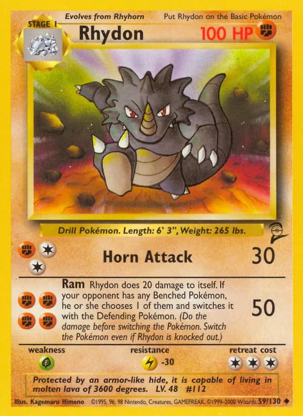 Rhydon 59/130, Base Set 2