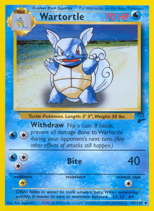 Wartortle 63/130, Base Set 2