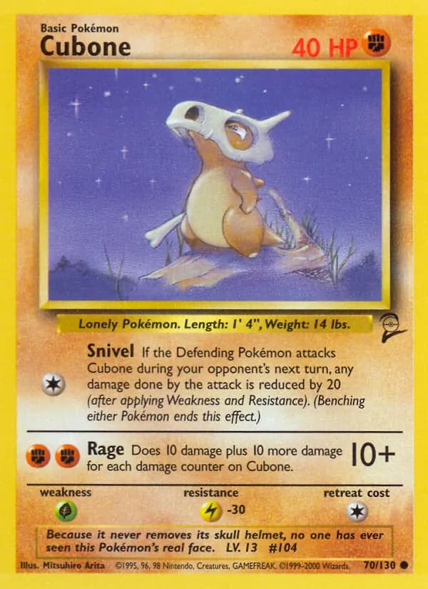 Cubone 70/130, Base Set 2