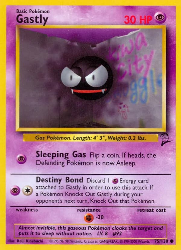 Gastly 75/130, Base Set 2