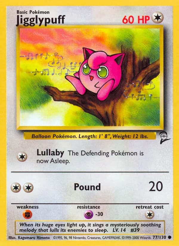 Jigglypuff 77/130, Base Set 2
