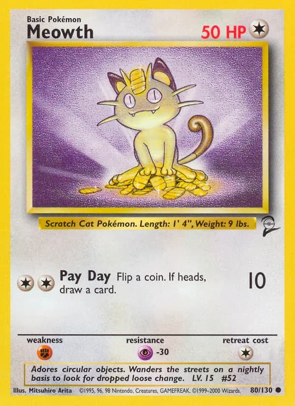 Meowth 80/130, Base Set 2
