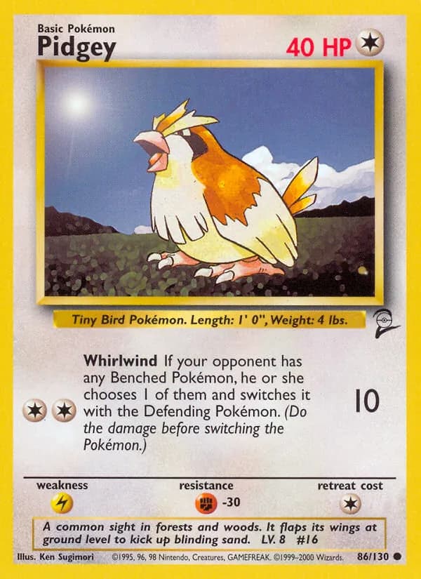 Pidgey 86/130, Base Set 2