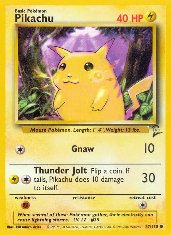 Pikachu 87/130, Base Set 2