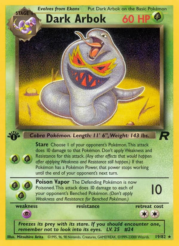 Dark Arbok 19/82, Team Rocket