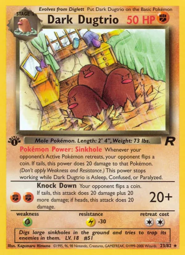 Dark Dugtrio 23/82, Team Rocket
