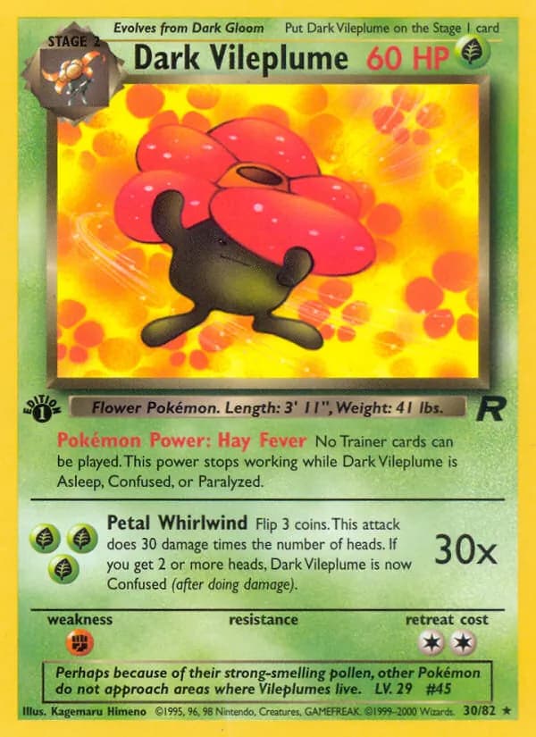 Dark Vileplume 30/82, Team Rocket