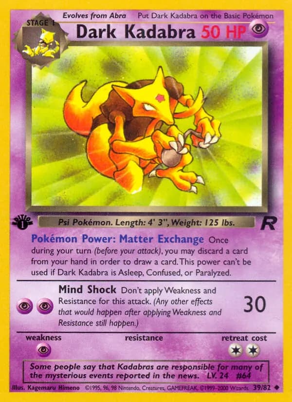 Dark Kadabra 39/82, Team Rocket