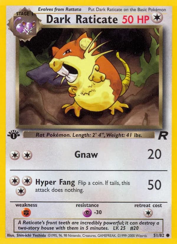 Dark Raticate 51/82, Team Rocket