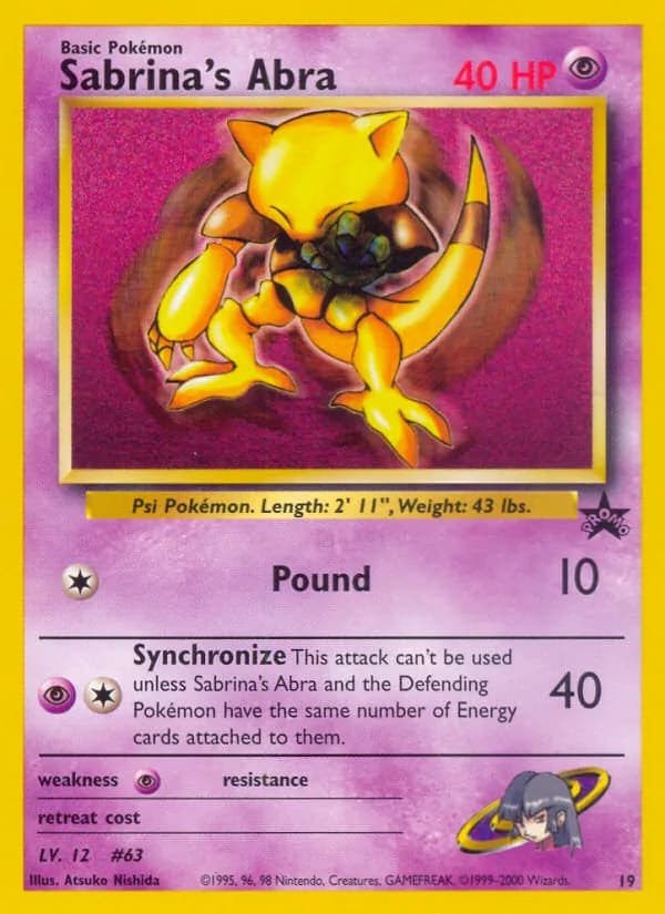 Sabrina's Abra 19/53, Wizards Black Star Promos