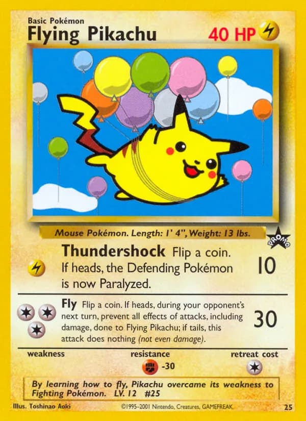 Flying Pikachu 25/53, Wizards Black Star Promos