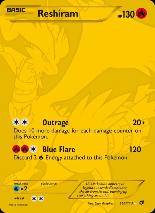 Reshiram 114/113, Legendary Treasures