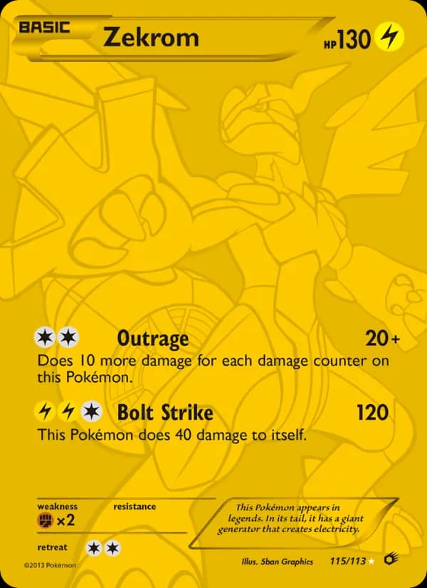 Zekrom 115/113, Legendary Treasures