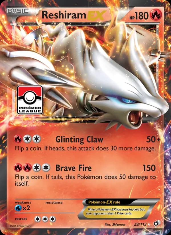 Reshiram-EX 29/113, Legendary Treasures